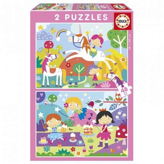 Puzzles 2x48 pcs Licornes et sirènes - Educa Educa - 2