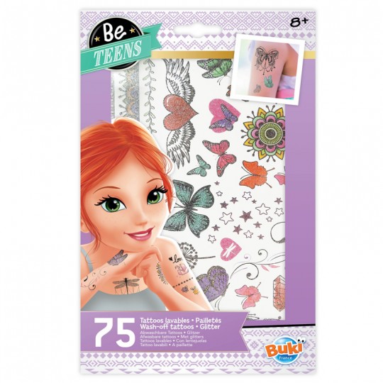 Be Teens : 75 tattoos paillettes - Buki Buki France - 1