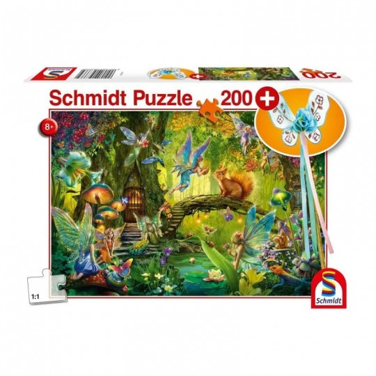 Puzzle 200 pcs Fées dans la forêt, avec add on (baguette magique) - Puzzles Schmidt Schmidt - 1