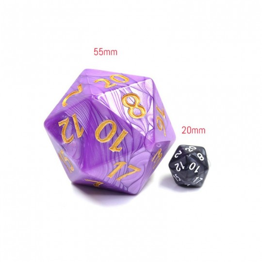 Dé Titan 20 faces 55mm Violet - D20 HD Dice - 1