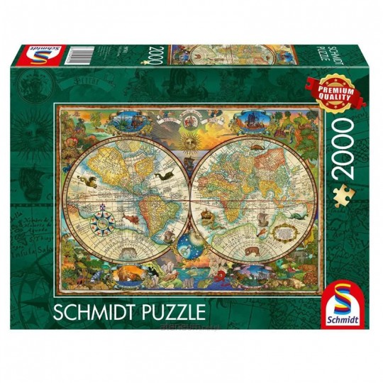 Puzzle 2000 pcs Planisphère - Puzzles Schmidt Schmidt - 1