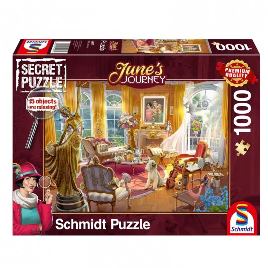 Puzzle 1000 pcs June's Journey : Le salon du manoir Orchidée - Puzzles Schmidt Schmidt - 1