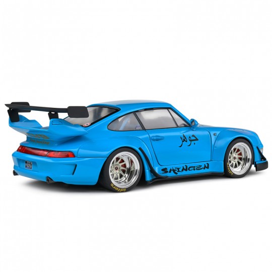 Miniature 1:18 Porsche 911/993 RWB Bodykit Shingen bleu 2018 Solido - 1