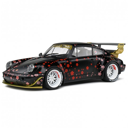 Miniature 1:18 Porsche 964 rwb body kit aoki noir 2021 - Solido Solido - 1