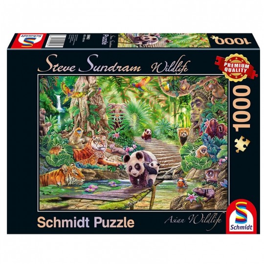 Puzzle 1000 pcs La faune asiatique - Puzzles Schmidt Schmidt - 1