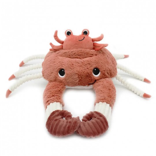 Peluche Les Ptipotos : Crabe Cassecou maman et son bébé terracotta Les Déglingos - 2