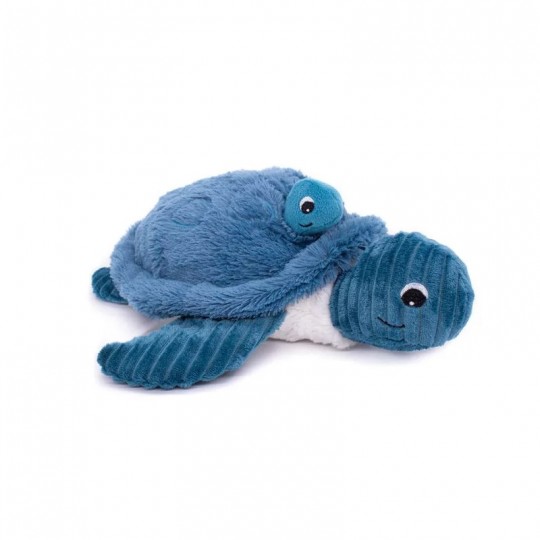 Peluche Les Ptipotos : Tortue Sauvenou maman et son bébé bleu Les Déglingos - 2