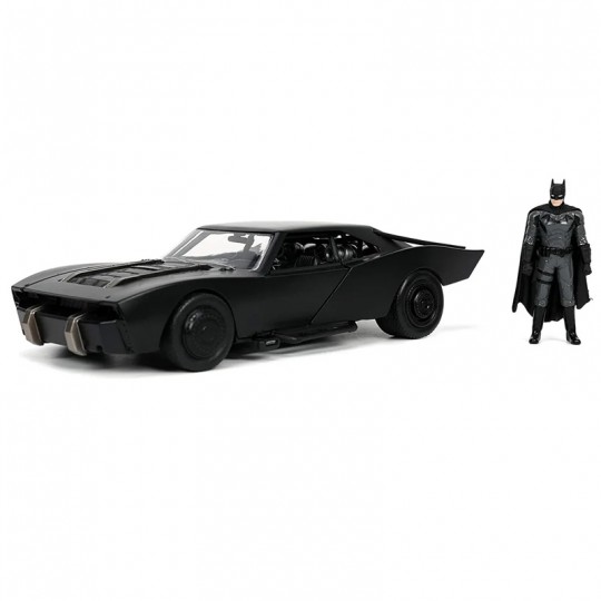 Miniature 1:24 DC Comics Batmobile The Batman Batman figure black 2022 - Solido Jada Toys - 1