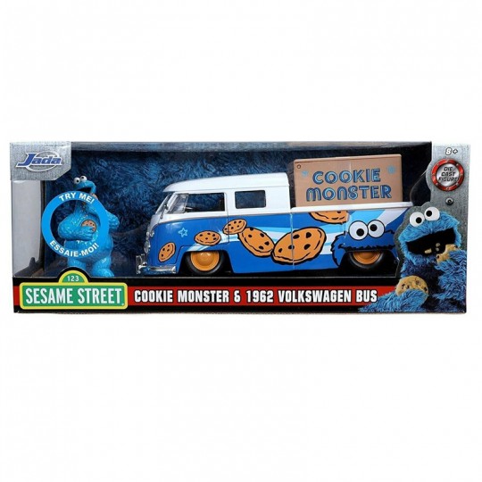 Miniature 1:24 Hollywood Rides Volkswagen Bus Cookie Monster Solido - 2