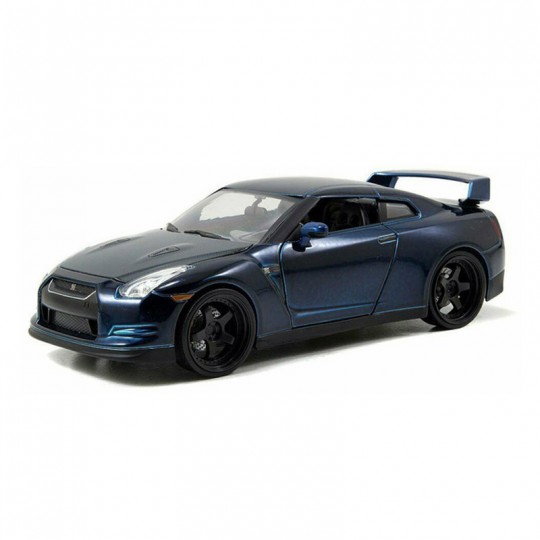 Miniature 1:24 Fast & Furious Nissan Skyline GT-R R35 bleu 2009 Solido - 2