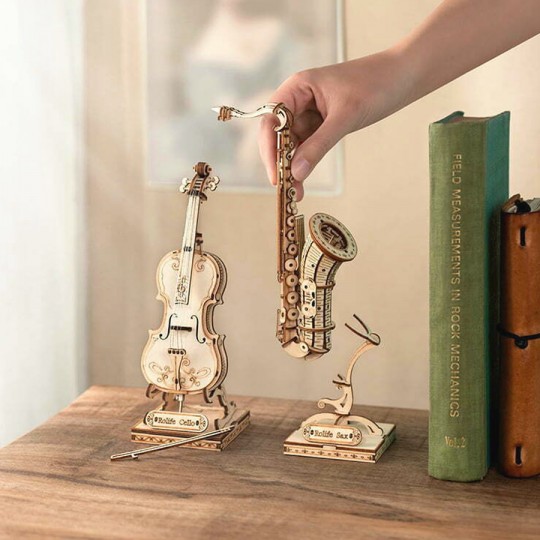 Saxophone - Puzzle 3D Mécanique en bois Rolife Rolife - 4