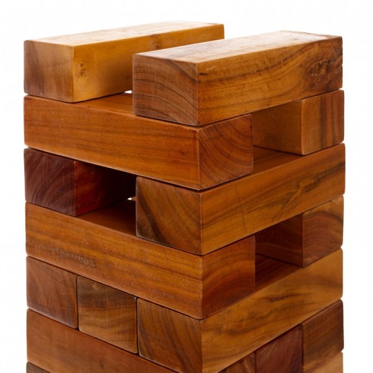 Jenga géant 2m Verni Hardwood : taille Mega - Ubergames Uber Games - 4