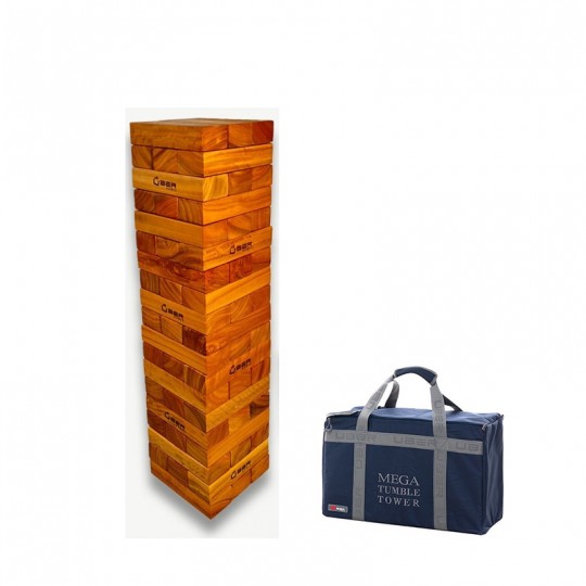 Jenga géant 120cm Verni Hardwood : taille Large - Ubergames Uber Games - 1