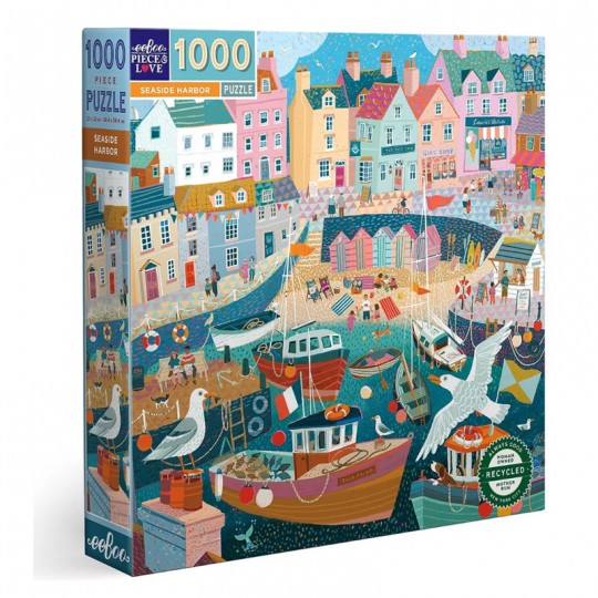 Puzzle 1000 pcs Seaside Harbor - Eeboo Eeboo - 1