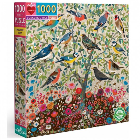 Puzzle 1000 pcs A songbirds Tree - Eeboo Eeboo - 1