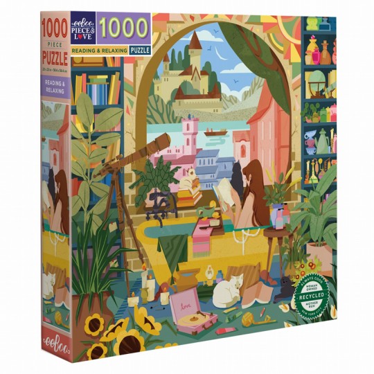 Puzzle 1000 pcs Reading & Relaxing - Eeboo Eeboo - 1