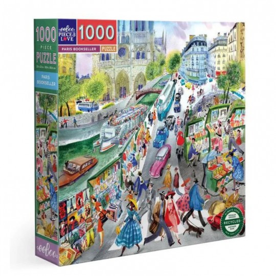 Puzzle 1000 pcs Paris Bookseller - Eeboo Eeboo - 1