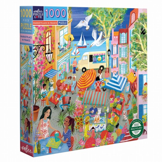 Puzzle 1000 pcs Marketplace in France - Eeboo Eeboo - 1