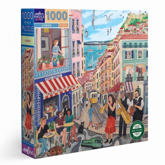 Puzzle 1000 pcs Lisbon - Eeboo Eeboo - 1