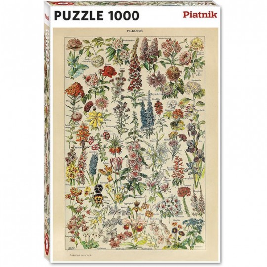 Puzzle 1000 pcs Fleurs, Adolphe Millot - Piatnik Piatnik - 1