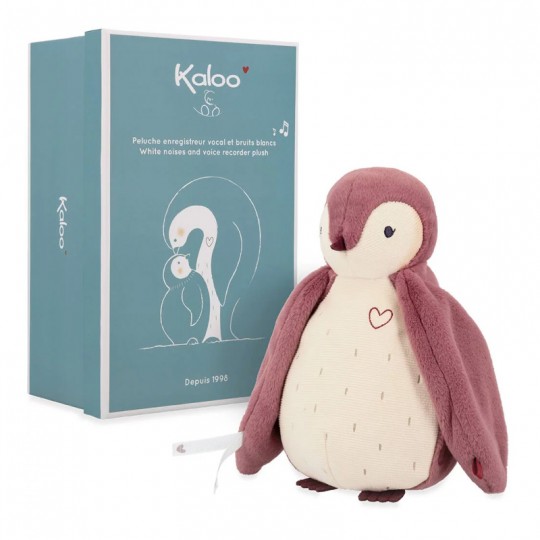 Peluche Complices enregistreur vocal et bruits blancs manchot rose - Kaloo kaloo - 1