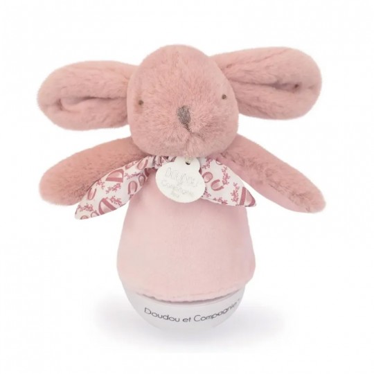 Veilleuse bébé musicale Culbuto rose 16 cm - Doudou et Compagnie Doudou et compagnie - 1