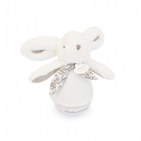 Veilleuse bébé musicale Culbuto blanc 16 cm - Doudou et Compagnie Doudou et compagnie - 1