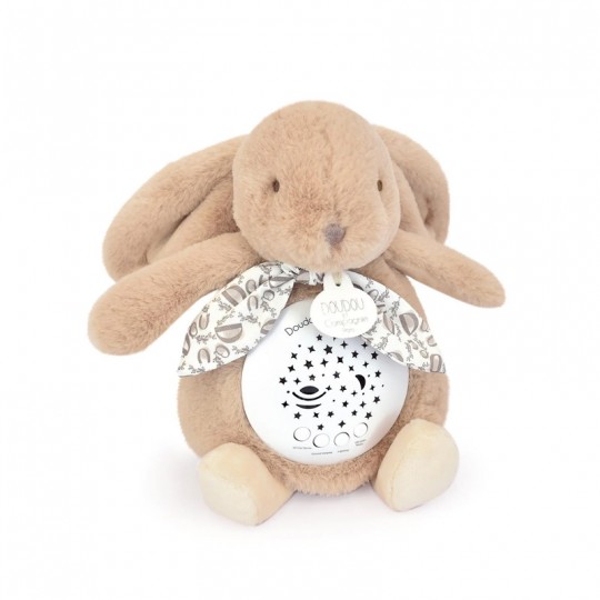 Veilleuse Lapin Musicale Projection mur avec chansons Douces Beige - Doudou et Compagnie Doudou et compagnie - 1