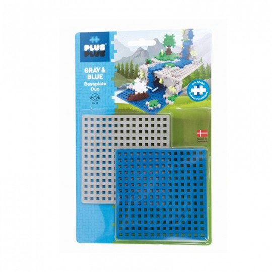 Bases de construction x 2 grise & bleue - Plus Plus Plus Plus - 1