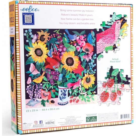 Puzzle 1000 pcs Summer Bouquet - Eeboo Eeboo - 3