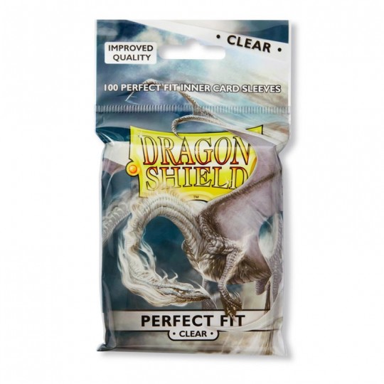 100 Sleeves Dragon Shield Perfect Fit Clear Dragon Shield - 1