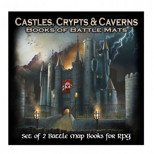 Livre plateau de jeu : pack de 2 livres - Castles, Crypts & Caverns Loke Battle Mats - 1