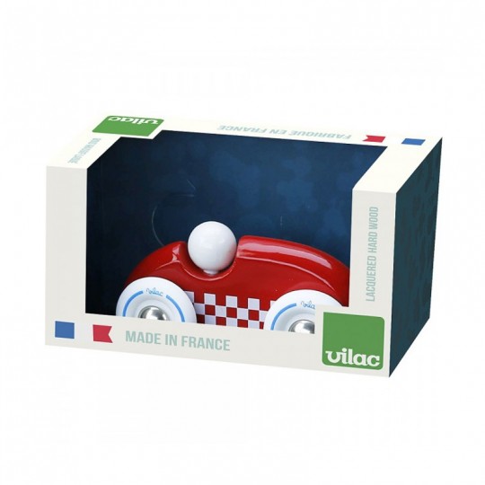 Mini voiture de rallye en bois Checkers rouge - Vilac Vilac - 1