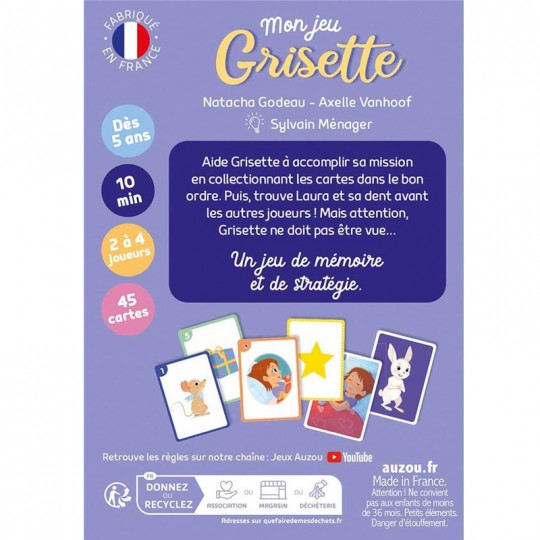 Mon jeu Grisette : La petite souris en mission - Auzou Auzou - 1