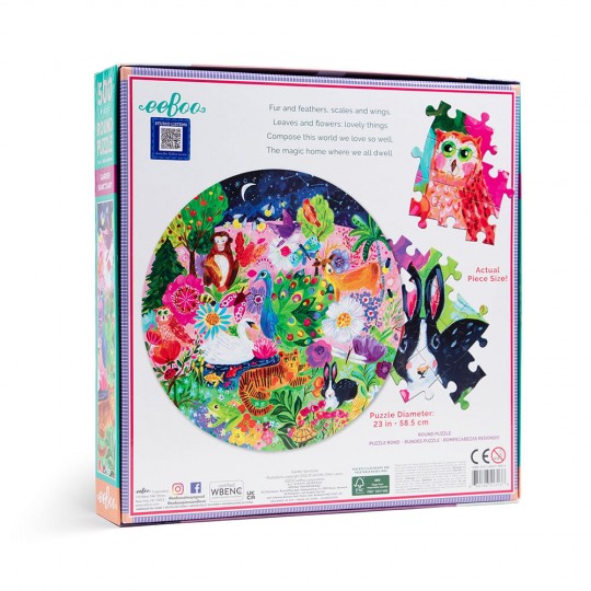 Puzzle 500 pcs rond Garden Sanctuary - Eeboo Eeboo - 3