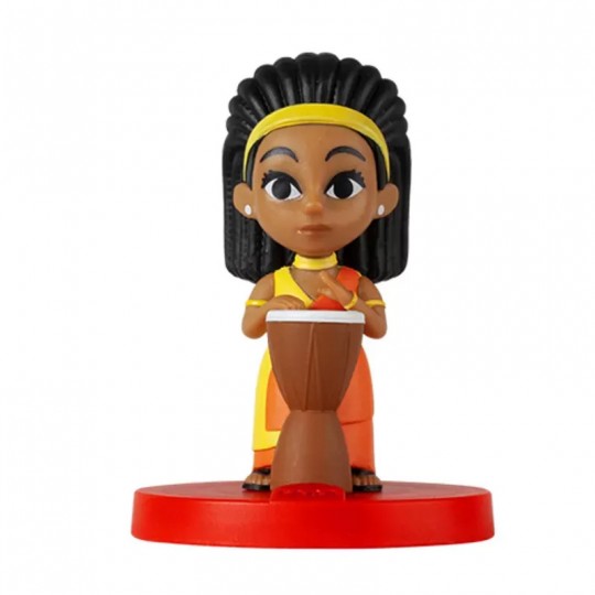 Figurine fille au djembé pour conteuse Musique africaine - Faba Faba S.R.L - 1