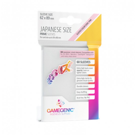 GG : 60 Sleeves Prime White Japan Size 62 x 89 mm Gamegenic - 1