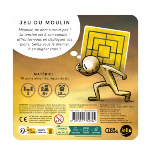 Jeu de voyage magnétique Jeu du Moulin iello - 1