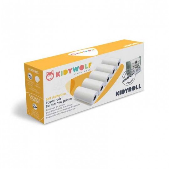 Kidywolf Kidyroll x 5 rouleaux de papier classique pour Kidyprint Kidywolf - 1