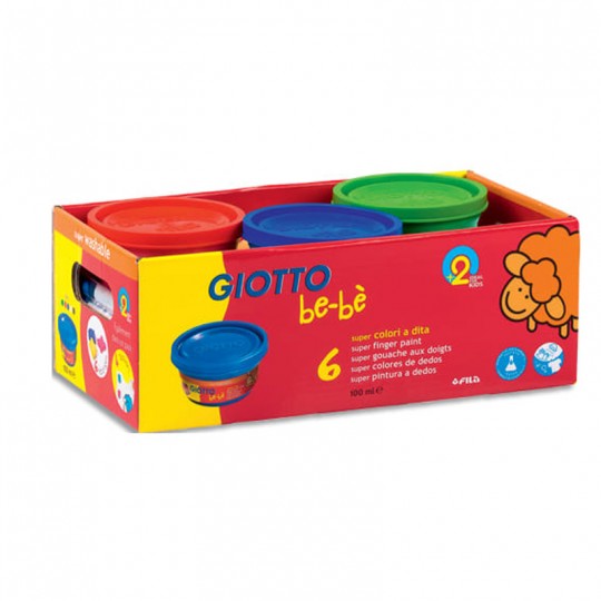 Set gouache à doigts 6x100ML Giotto Be-Bè Giotto - 3