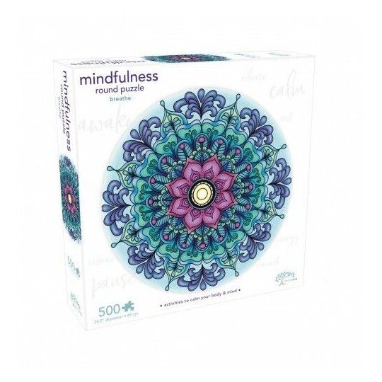 Mindfulness Mandala Round Puzzle 500 pcs Respire - Mindful Living Mindful Living - 5