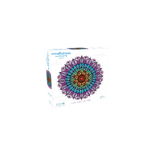 Mindfulness Mandala Round Puzzle 500 pcs Equilibre - Mindful Living Mindful Living - 4