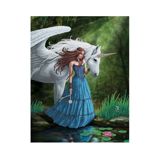 CRYSTAL ART Kit poster à diamanter 35x45cm Anne Stokes Licorne Crystal Art - 3