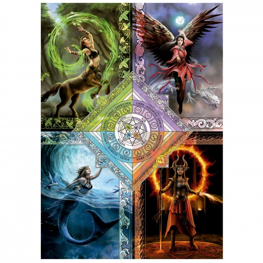 Puzzle 1500 pcs Carte des étoiles magiques élémentaires, Anne Stokes - Educa Educa - 2