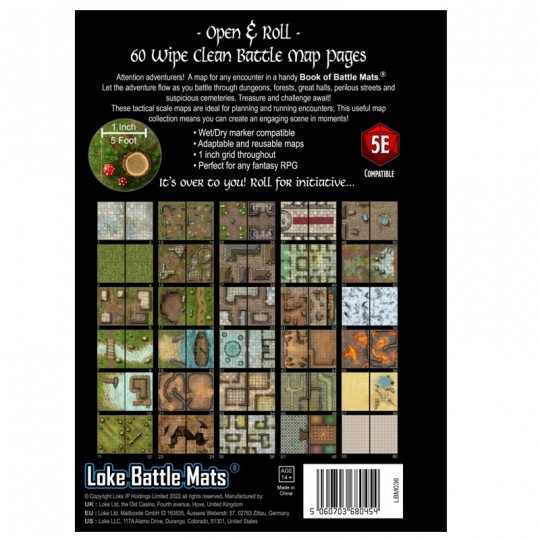 Livre plateau de jeu : Revised Big Book of Battle Mats (A4) Loke Battle Mats - 2