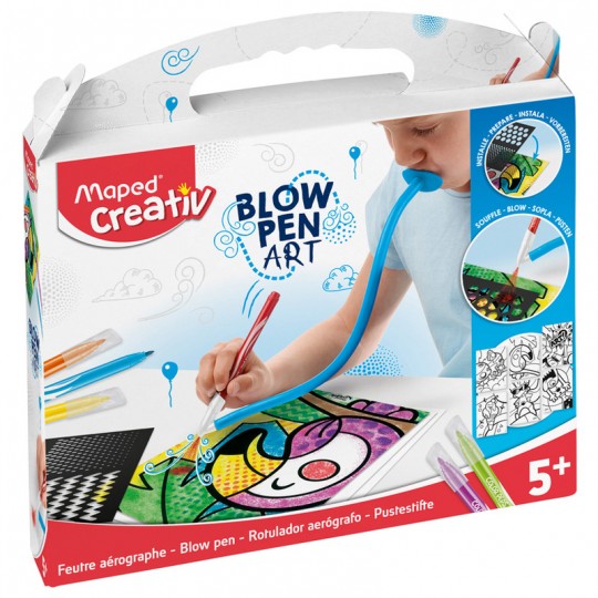 Kit feutre aérographe BLOW PEN Pop'Art 15 pcs - Maped Creativ Maped - 1