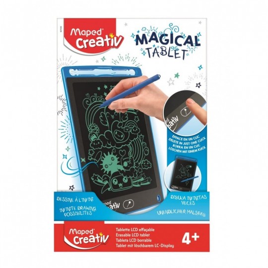 Tablette à dessin Magic Board bleu LCD effaçable - Maped Creativ Maped - 1