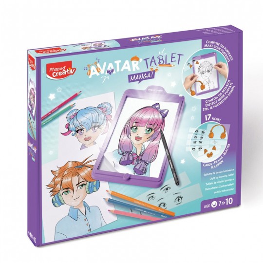 Tablette de dessin lumineuse Avatar'tablet Manga ! - Maped Creativ Maped - 2