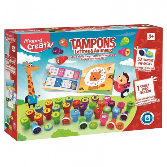 Coffret Tampons Lettres et Animaux - Maped Creativ Maped - 1