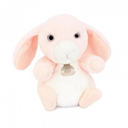 Doux Stretch : Peluche Lapin rose assis 20 cm - Histoire d'Ours Histoire d'Ours - 1